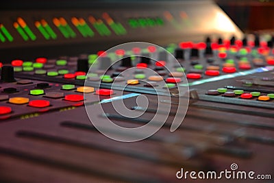 Audio Sound Mixer Stock Photo