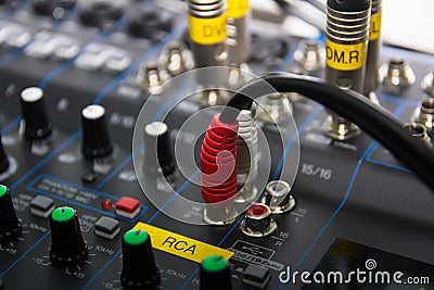 Audio sound mixer control, Stock Photo