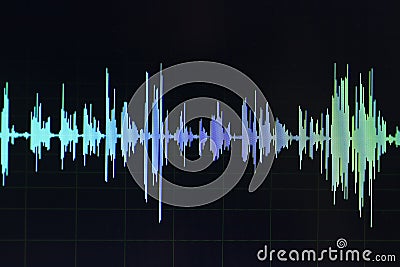 Audio sound wave studio editing Stock Photo