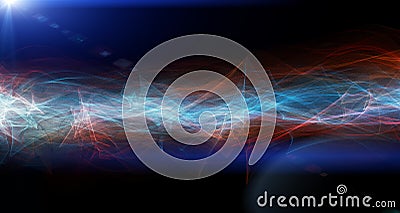 audio soundwave. Colorful music pulse oscillation. Glowing impulse pattern. echo audio wavefrom spectrum. Abstract music waves Stock Photo