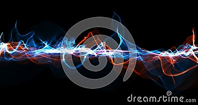 audio soundwave. Colorful music pulse oscillation. Glowing impulse pattern. echo audio wavefrom spectrum. Abstract music waves Stock Photo