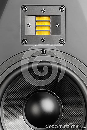 Audio speaker, closeup view Stock Photo