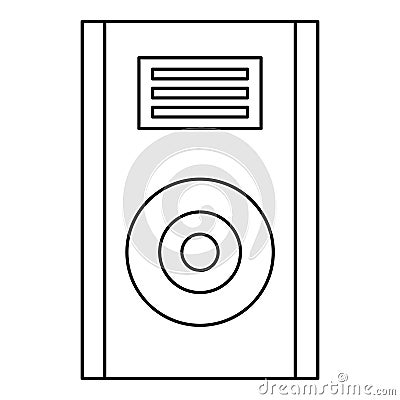 Audio speaker icon, outline style Vector Illustration