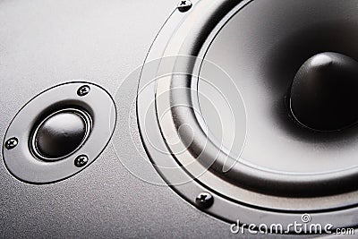 Audio speaker. The musical equipment Stock Photo