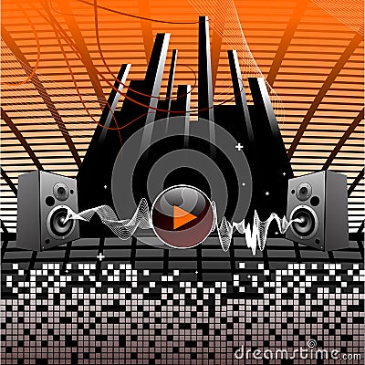 Audio speakers Vector Illustration