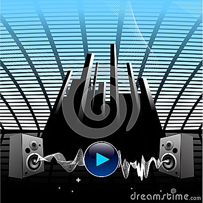 Audio speakers Vector Illustration