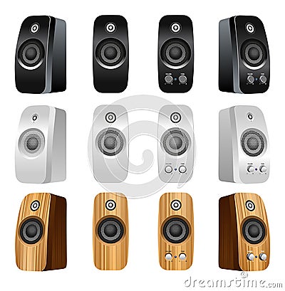 Audio speakers Vector Illustration