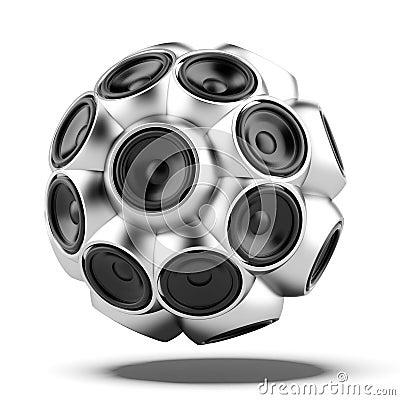 Audio speakers sphere Stock Photo