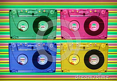 Audio tape disco Stock Photo