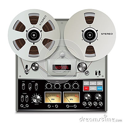 Audio tape recorder Vector Illustration