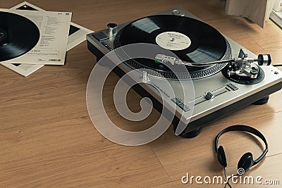 Audio-technica turntable Editorial Stock Photo