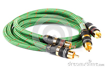 Audio video cable Stock Photo