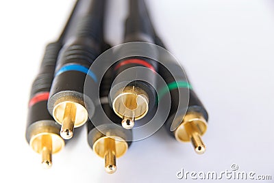 Audio and video connectors Stock Photo