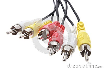 Audio Visual Cables Stock Photo