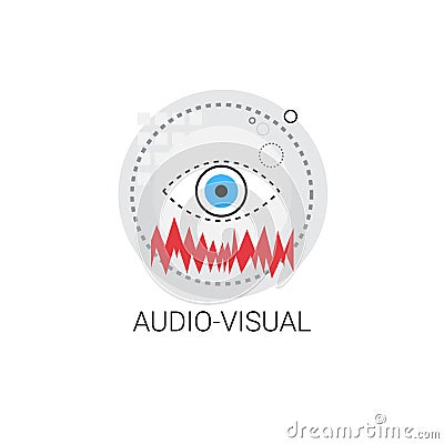 Audio Visual Technology Multimedia Icon Vector Illustration