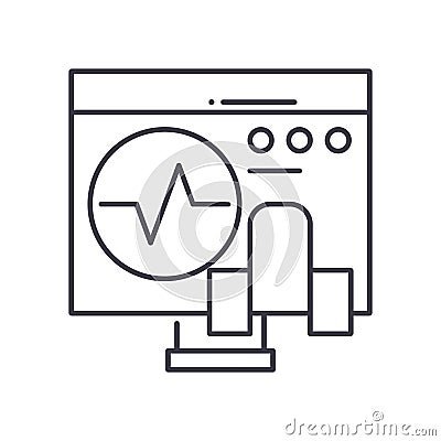 Audiogram icon, linear isolated illustration, thin line vector, web design sign, outline concept symbol with editable Vector Illustration