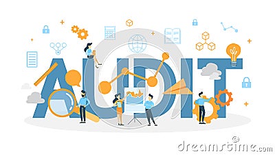 Audit concept illustration. Vector Illustration