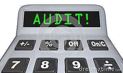 Audit Financial Review Accounting Calculator Stock Photo