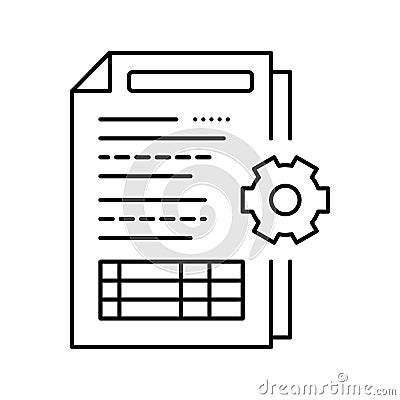 audit of operational processes and internal control systems line icon vector illustration Vector Illustration