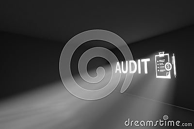 AUDIT rays volume light concept Cartoon Illustration