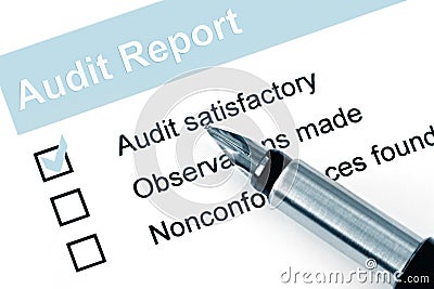 Audit Report Stock Photo