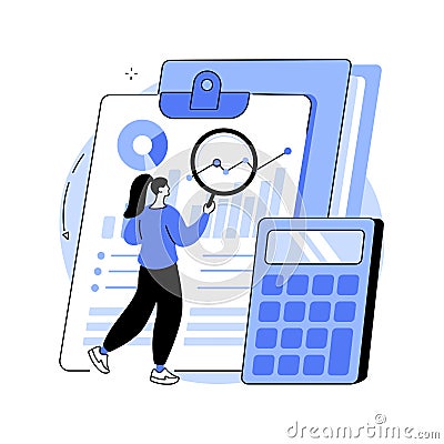 Audit service abstract concept vector illustration. Vector Illustration