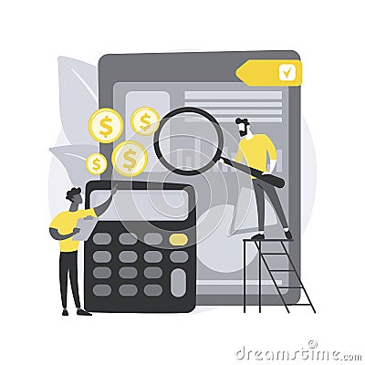 Audit service abstract concept vector illustration. Vector Illustration