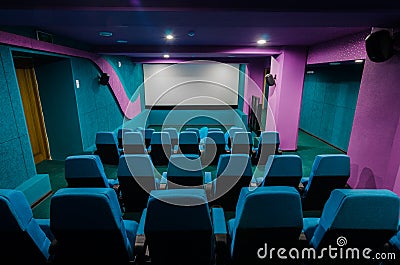 Auditorium in cinema Stock Photo