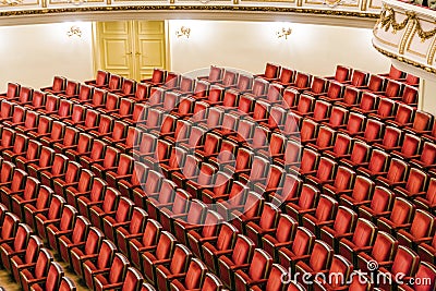 Auditorium of the famous Semper Opera in Dresden Editorial Stock Photo