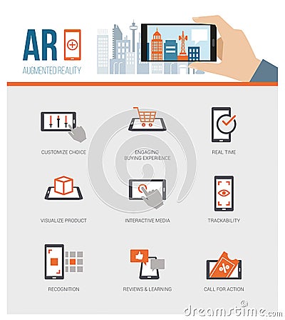 Augmented reality added value Vector Illustration