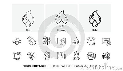 Augmented reality, Difficult stress and 24 hours line icons. For web app, printing. Line icons. Vector Vector Illustration