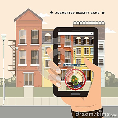 Augmented Reality game Stock Photo
