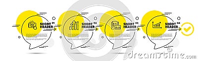Augmented reality, Vacancy and Analysis graph icons set. Chart sign. Vector Vector Illustration
