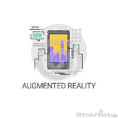 Augmented Reality Visual Technology Icon Vector Illustration