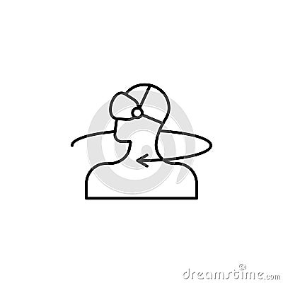 Augmented reality, vr, man, rotation icon. Element of augmented reality icon Stock Photo
