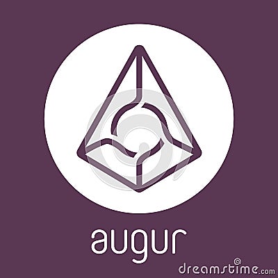 Augur REP blockchain cripto currency vector logo Vector Illustration