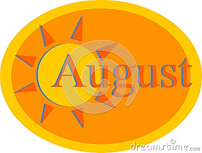 August Vector Illustration