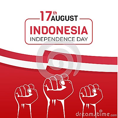 17 August, Indonesia Independence Day Vector Illustration