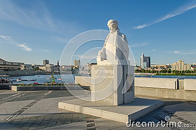 Monument to Shigabutdin Mardzhani in Kazan Editorial Stock Photo