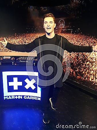 Wax figure of Martin Garrix at Madame Tussauds, Amsterdam. Editorial Stock Photo