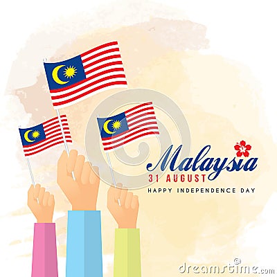 31 August - Malaysia Independence Day Vector Illustration