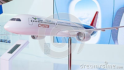 Aircraft building exhibition Editorial Stock Photo