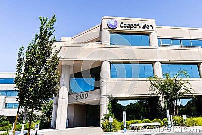 August 25, 2019 Pleasanton / CA / USA - CooperVision headquarters; CooperVision, Inc., a soft contact lens manufacturer, is a Editorial Stock Photo