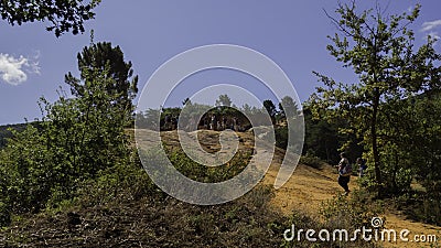 Tourists on the red hills Editorial Stock Photo