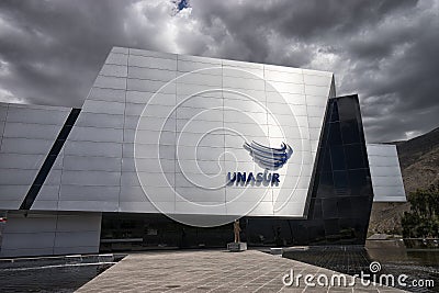The modern UNASUR building in Quito Ecuador Editorial Stock Photo