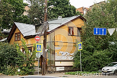 August 26, Russia, Nizhny Novgorod, Semashko and Ulyanov streets Editorial Stock Photo