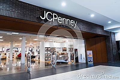 August 14, 2019 San Jose / CA / USA - JCPenney department store located in a mall in South San Francisco bay area Editorial Stock Photo