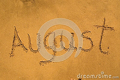 August in the sand Stock Photo