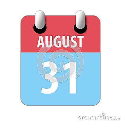 august 31st. Day 31of month,Simple calendar icon on white background. Planning. Time management. Set of calendar icons for web Stock Photo