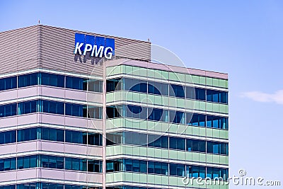 August 6, 2019 Sunnyvale / CA / USA - KPMG office building in South San Francisco bay area; KPMG is one of the Big Four accounting Editorial Stock Photo
